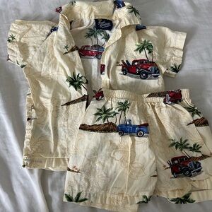 Hawaiian kids set shorts and short sleeve